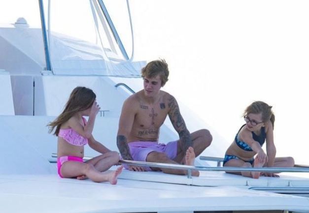 Allie Bieber with Justin and Jazmyn